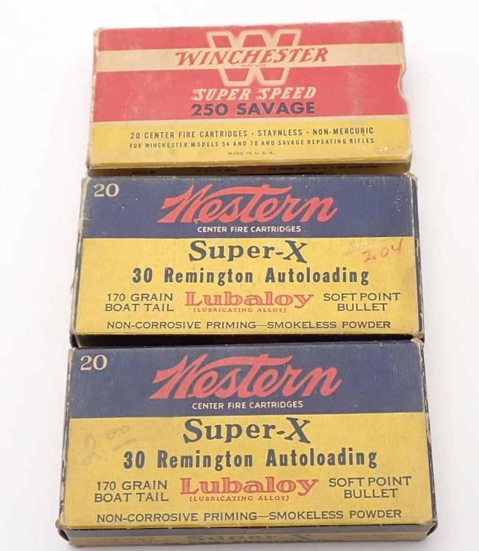 (3) Vintage Cartridge Boxes - 2
