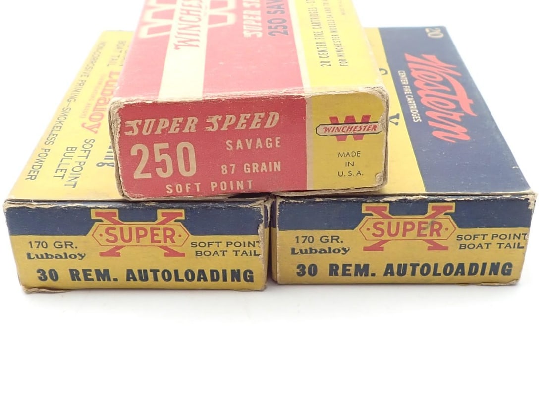 (3) Vintage Cartridge Boxes - 3
