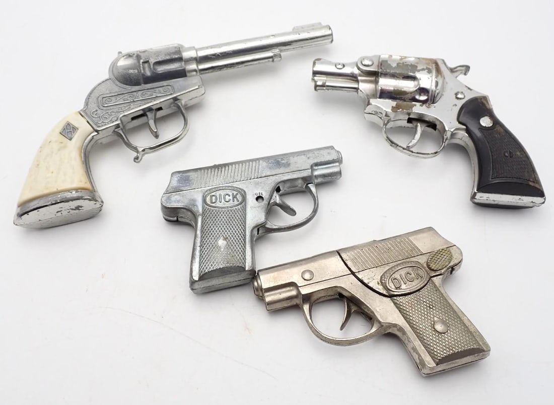 (4) Vintage Cap Pistols: Dicks and Snub functional