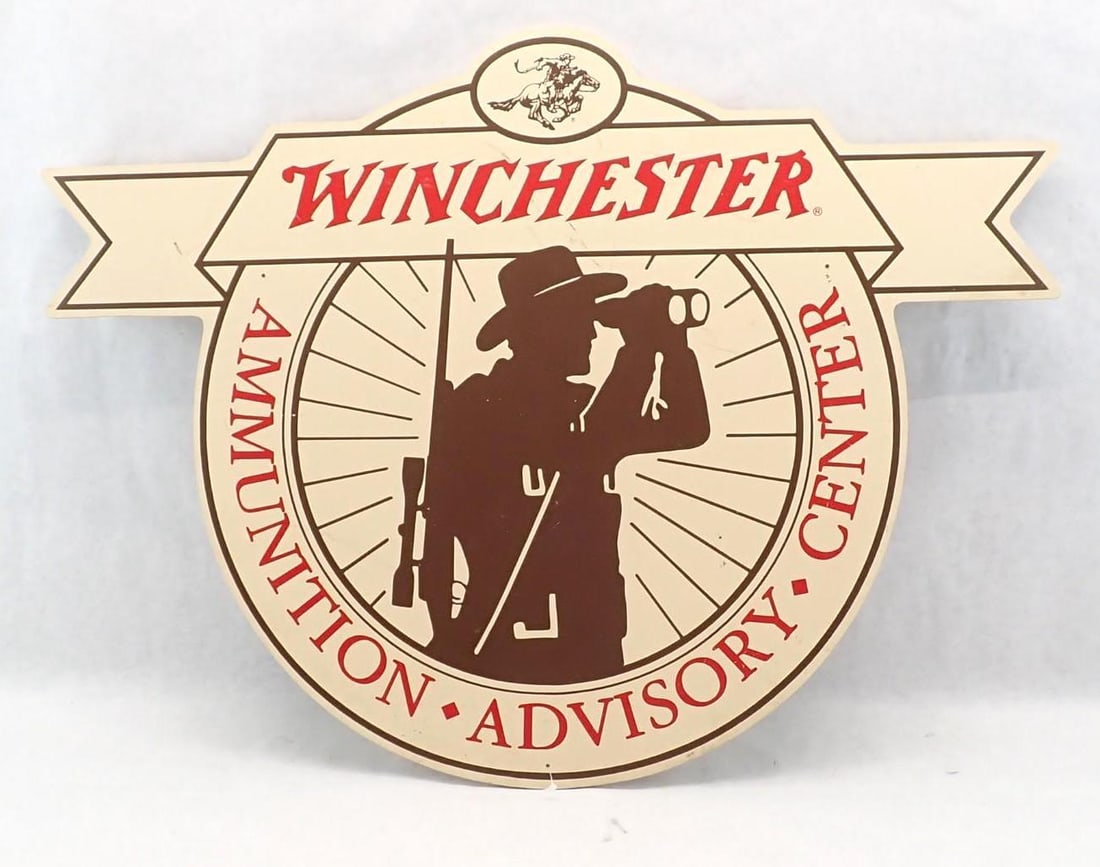Winchester Ammunition Advisory Center Sign: 23.75" in height