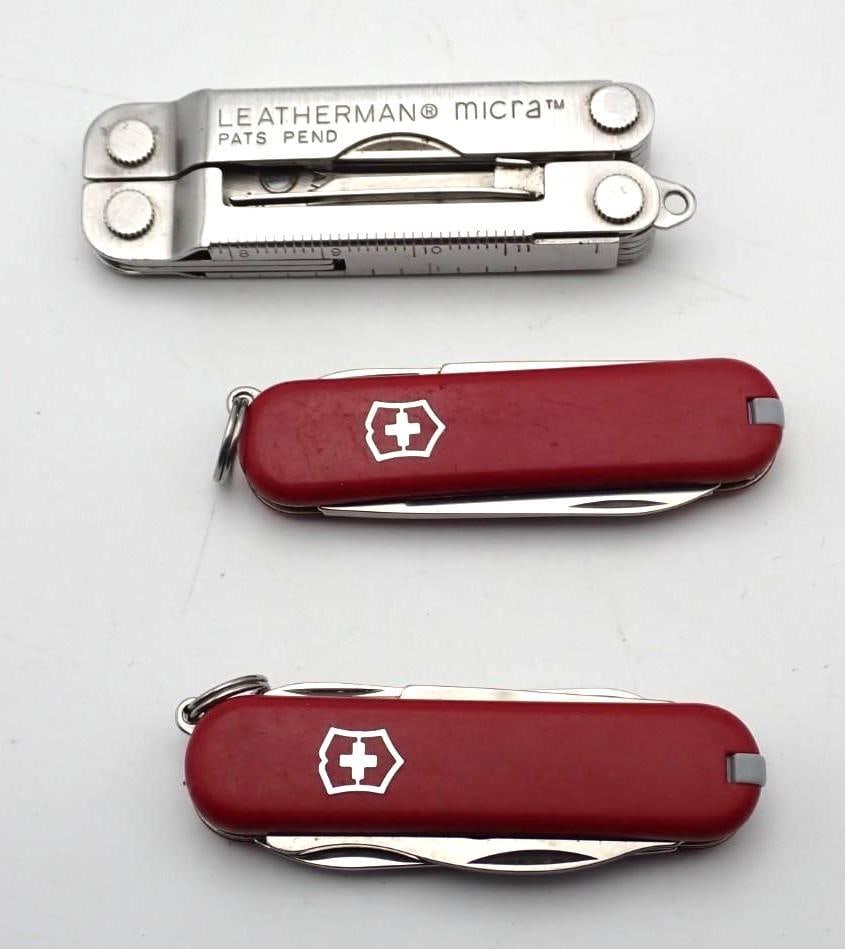 (2) Victorinox Pen Knives & (1) Leatherman Tool (1 of 9)