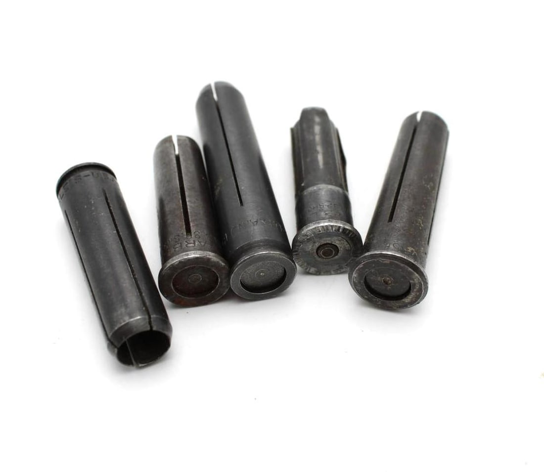 (5) Marbles Chamber Insert Shell Adapters: .303 to .32 S&W, #151 .30-30 to .32 Short Colt, #155 .30-40 to .32 S&W, #159 .30 Government to .32 Colt Auto, #172 .300 Savage to .32 Colt Auto