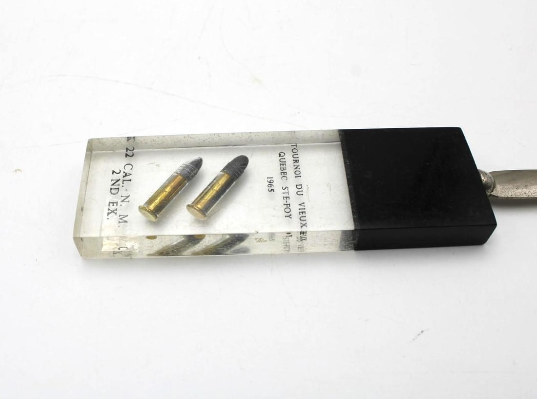 Tournoi Du Vieux Quebec Ste-Foy 1965 .22 LR Cartridge Letter Opener - 3