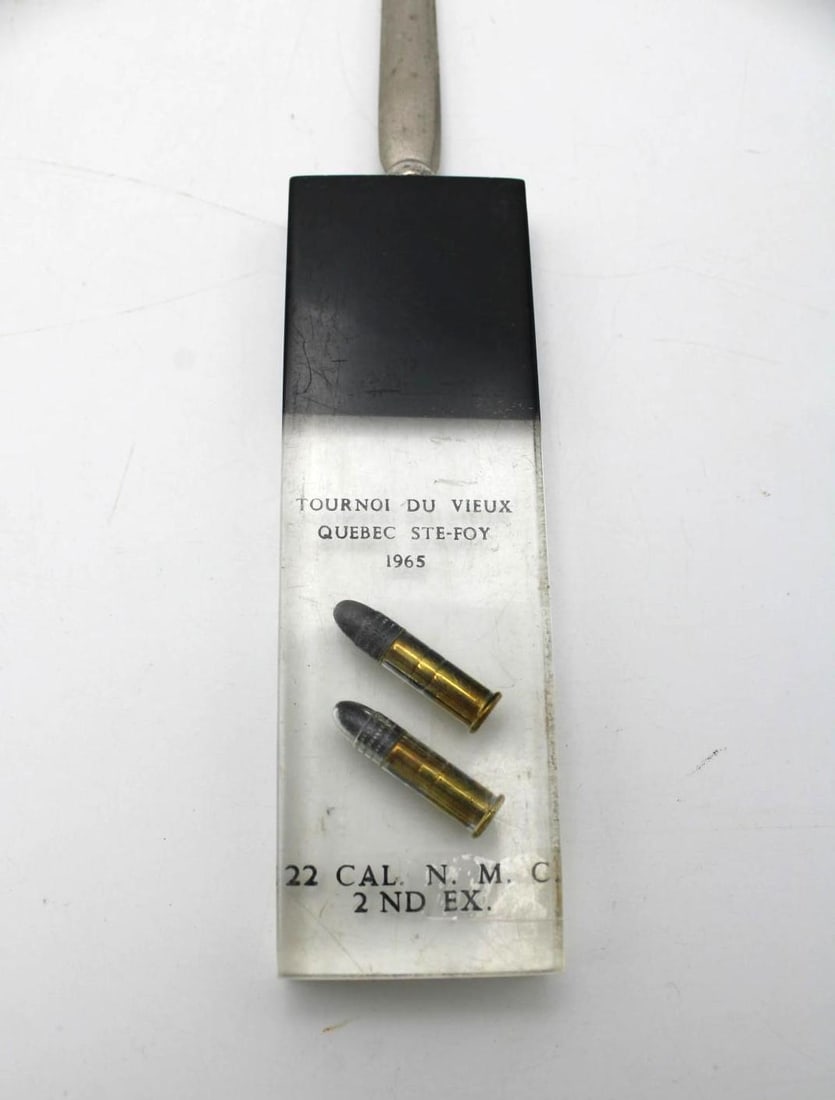 Tournoi Du Vieux Quebec Ste-Foy 1965 .22 LR Cartridge Letter Opener - 4