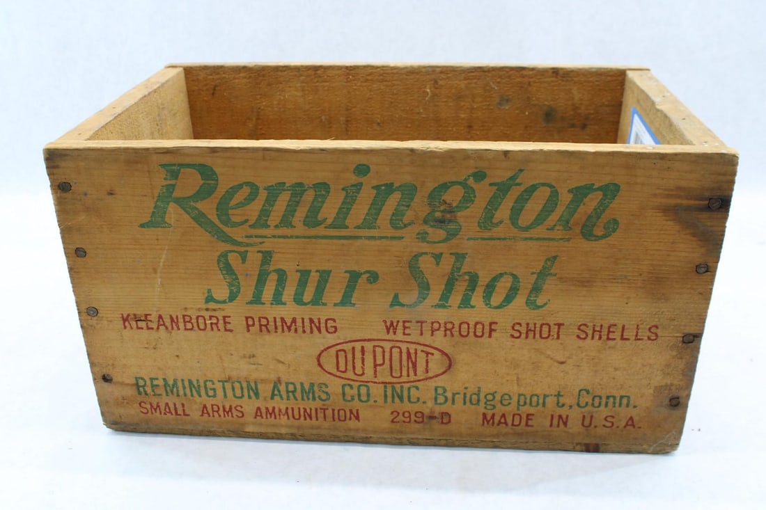 Vintage Remington Shur Shot 20 Ga. Wood Shotgun Shell Crate (1 of 3)