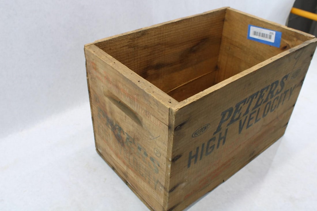 Vintage Peters High Velocity 12 Ga. Wood Shotgun Shell Crate - 2
