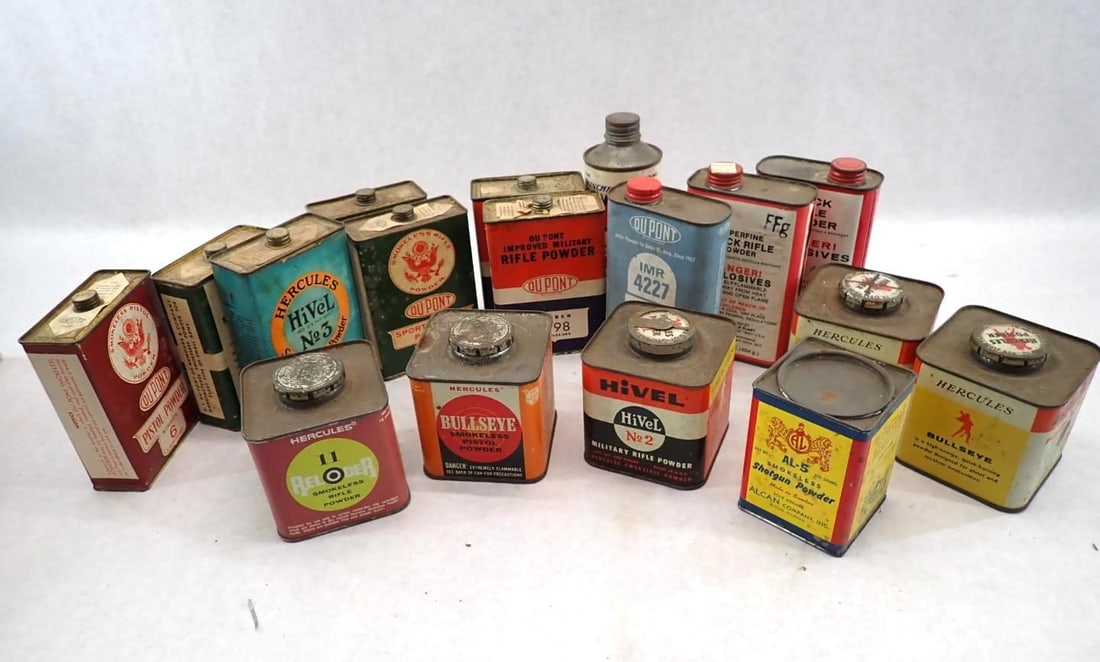 (17) Collectible Powder Cans: (17) Collectible Powder Cans