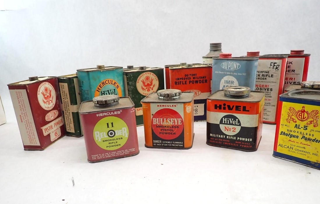 (17) Collectible Powder Cans - 2