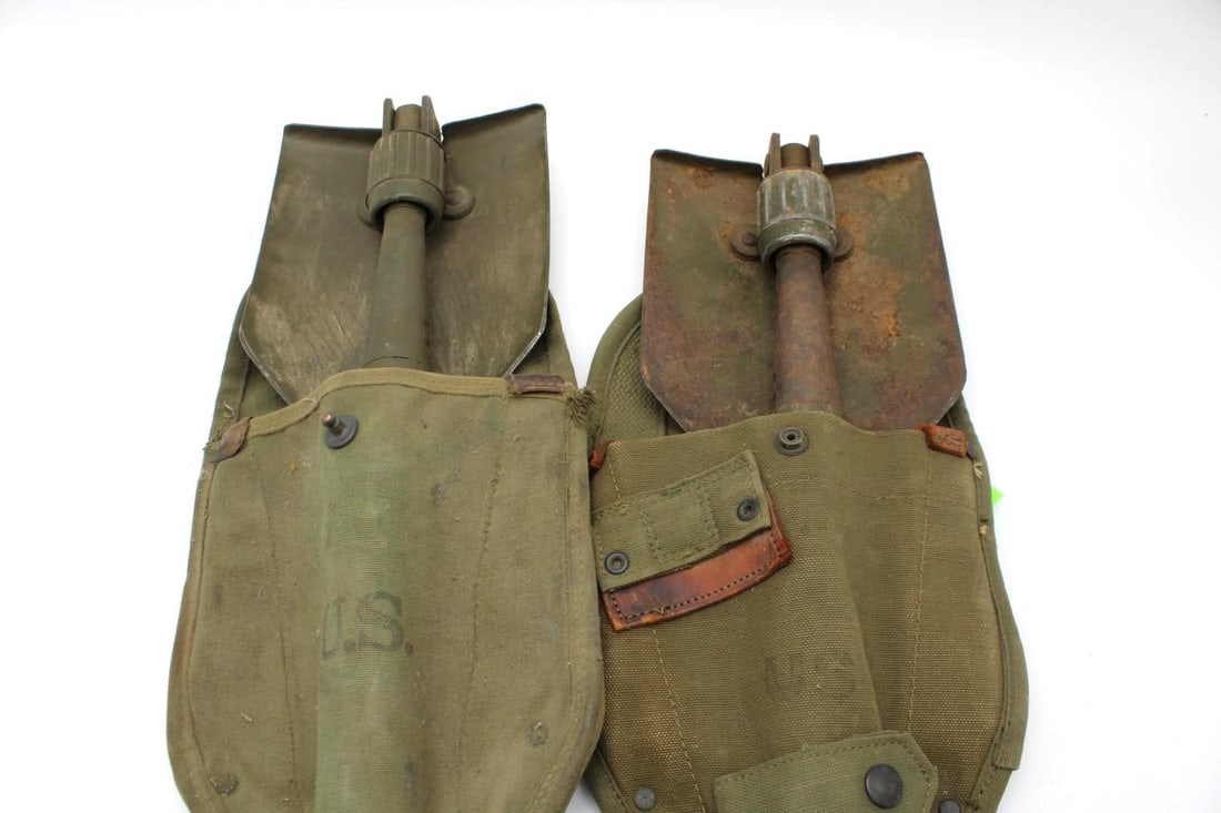 (2) Vintage U.S. Entrenching Tools W/ Covers - 3