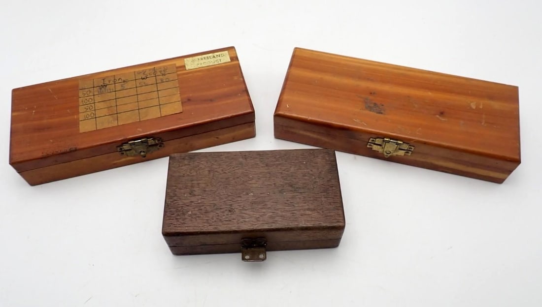 (3) Wood .22 Cartridge Boxes (1 of 5)