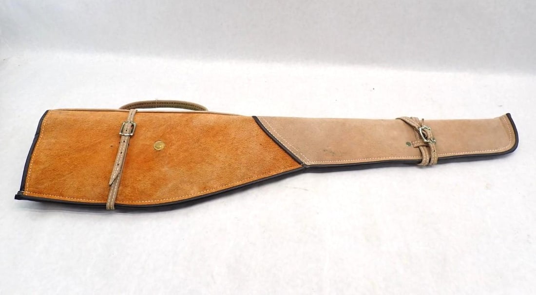 Vintage Leather Rifle Scabbard: 35.5" in length