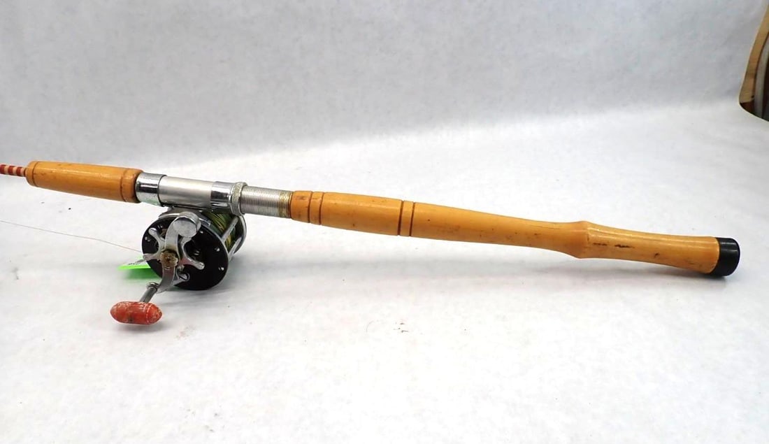 Vintage Boat Rod W/ Penn Monofil No. 27 Reel - 2