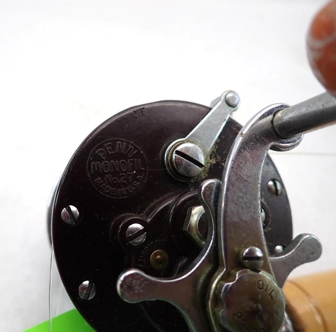 Vintage Boat Rod W/ Penn Monofil No. 27 Reel - 7
