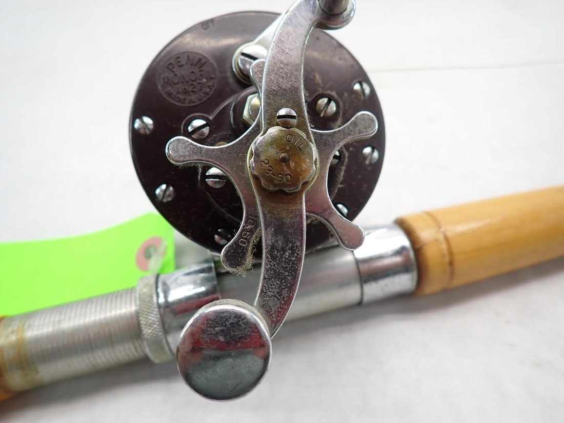 Vintage Boat Rod W/ Penn Monofil No. 27 Reel - 9