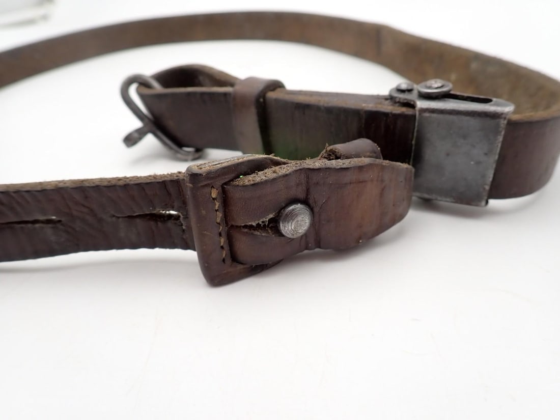 Vintage German Leather K98 Rifle Sling - 3