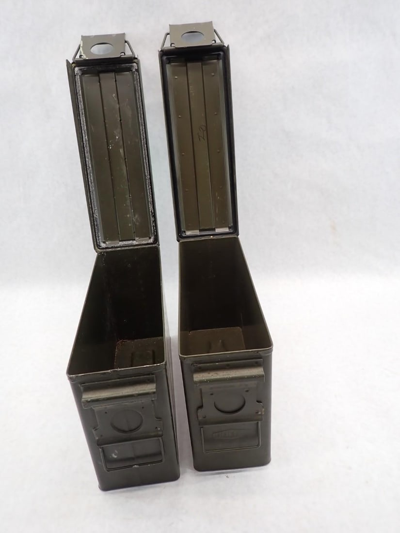 (2) Steel Ammo Cans - 4