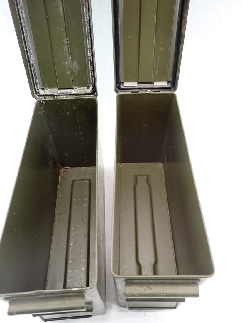 (2) Steel Ammo Cans - 5