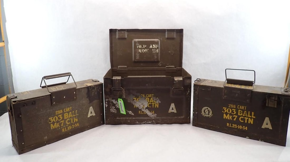 British Steel Ammo Can W/ (2) Interior Crates (1 of 10)