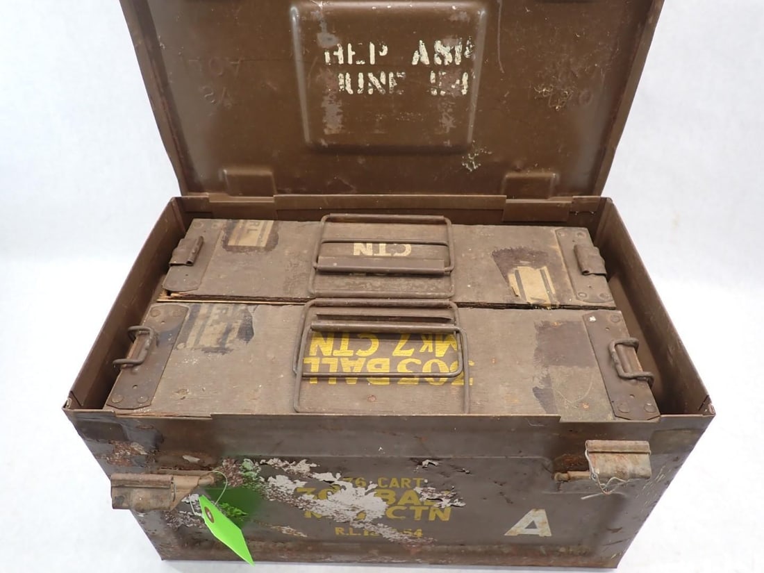 British Steel Ammo Can W/ (2) Interior Crates - 3