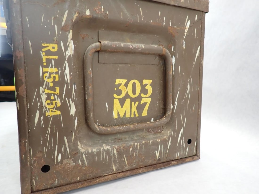British Steel Ammo Can W/ (2) Interior Crates - 6