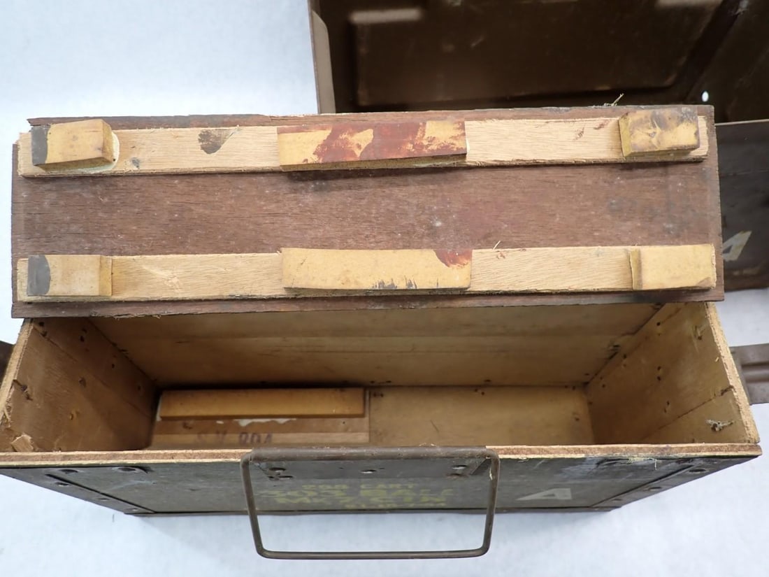 British Steel Ammo Can W/ (2) Interior Crates - 9
