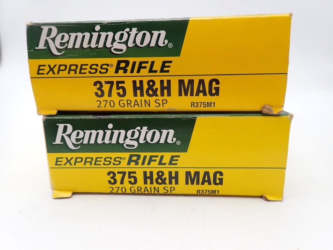 (2) Boxes of Remington .375 H&H Magnum Cartridges - 2
