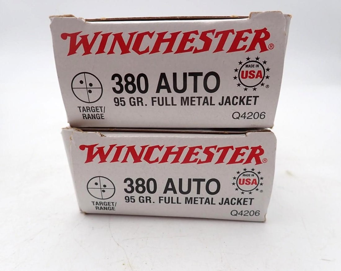 (2) Boxes of Winchester .380 Auto Cartridges - 2