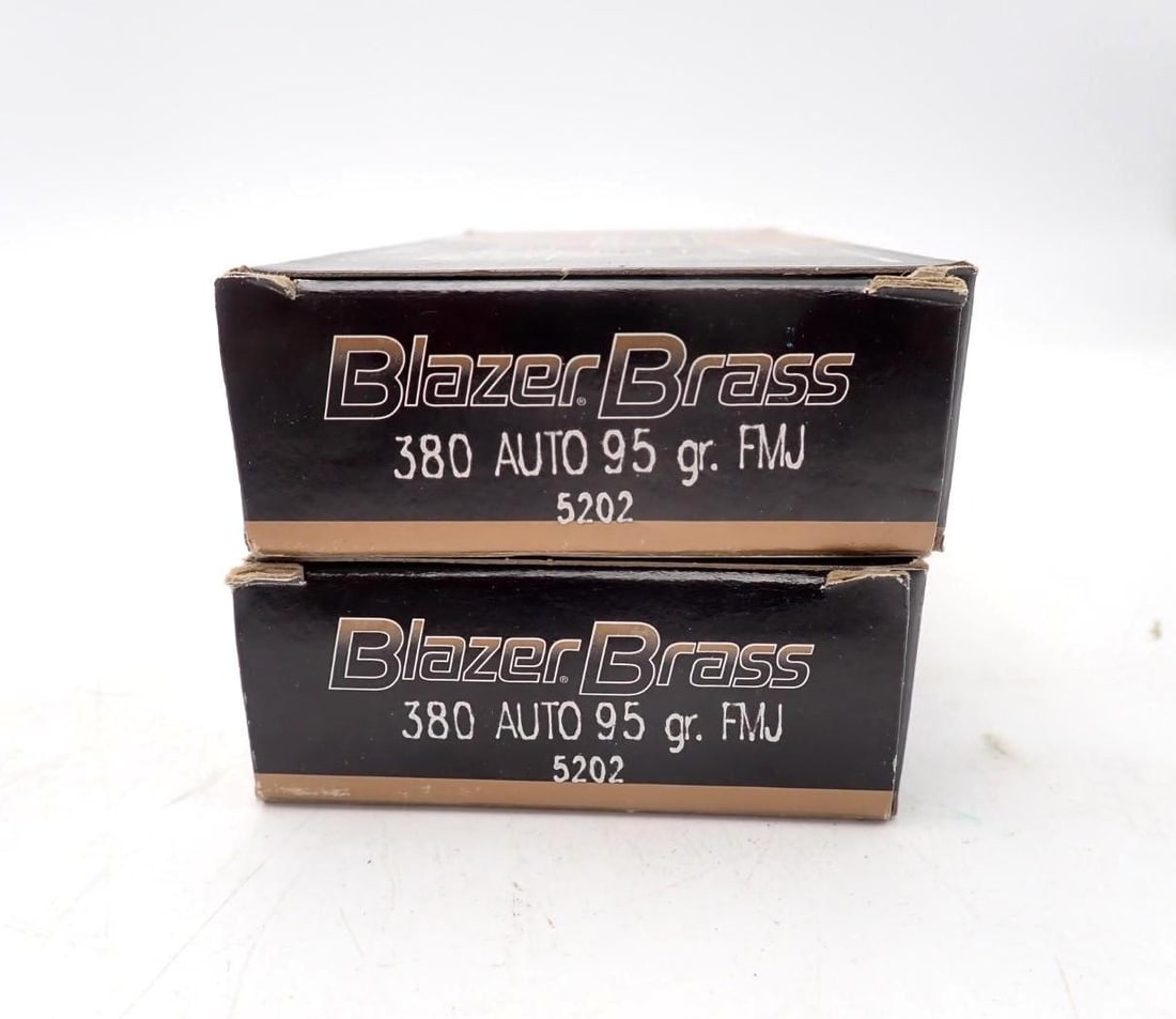 (2) Boxes of Blazer Brass .380 Auto Cartridges - 2