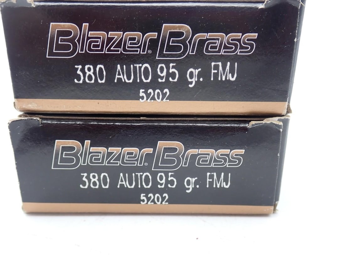 (2) Boxes of Blazer Brass .380 Auto Cartridges - 2