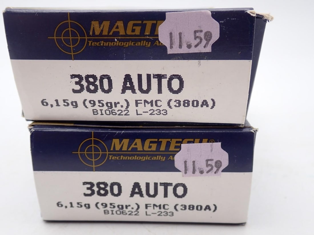 (2) Boxes of Magtech .380 Auto Cartridges - 2
