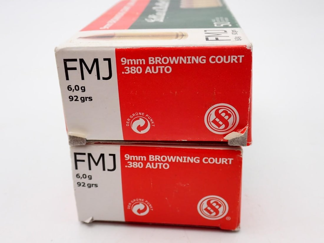 (2) Boxes of Sellier & Bellot .380 Auto Cartridges - 2