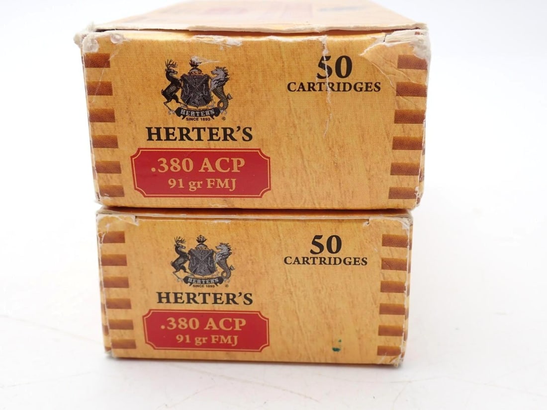 (2) Boxes of Herters .380 Auto Cartridges - 2