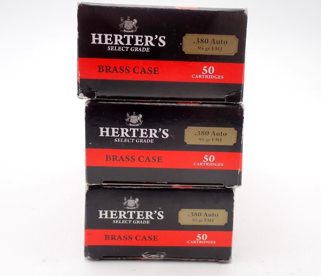 (3) Boxes of Herters .380 Auto Cartridges - 2