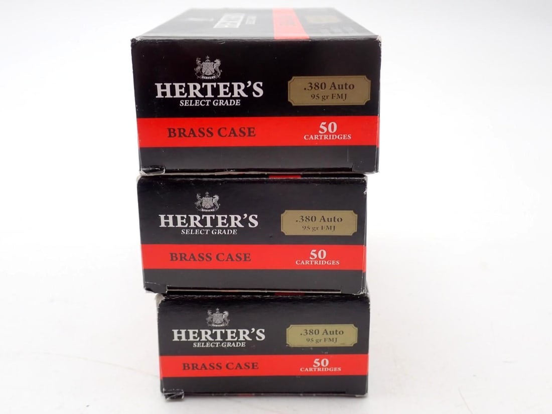 (3) Boxes of Herters .380 Auto Cartridges - 2