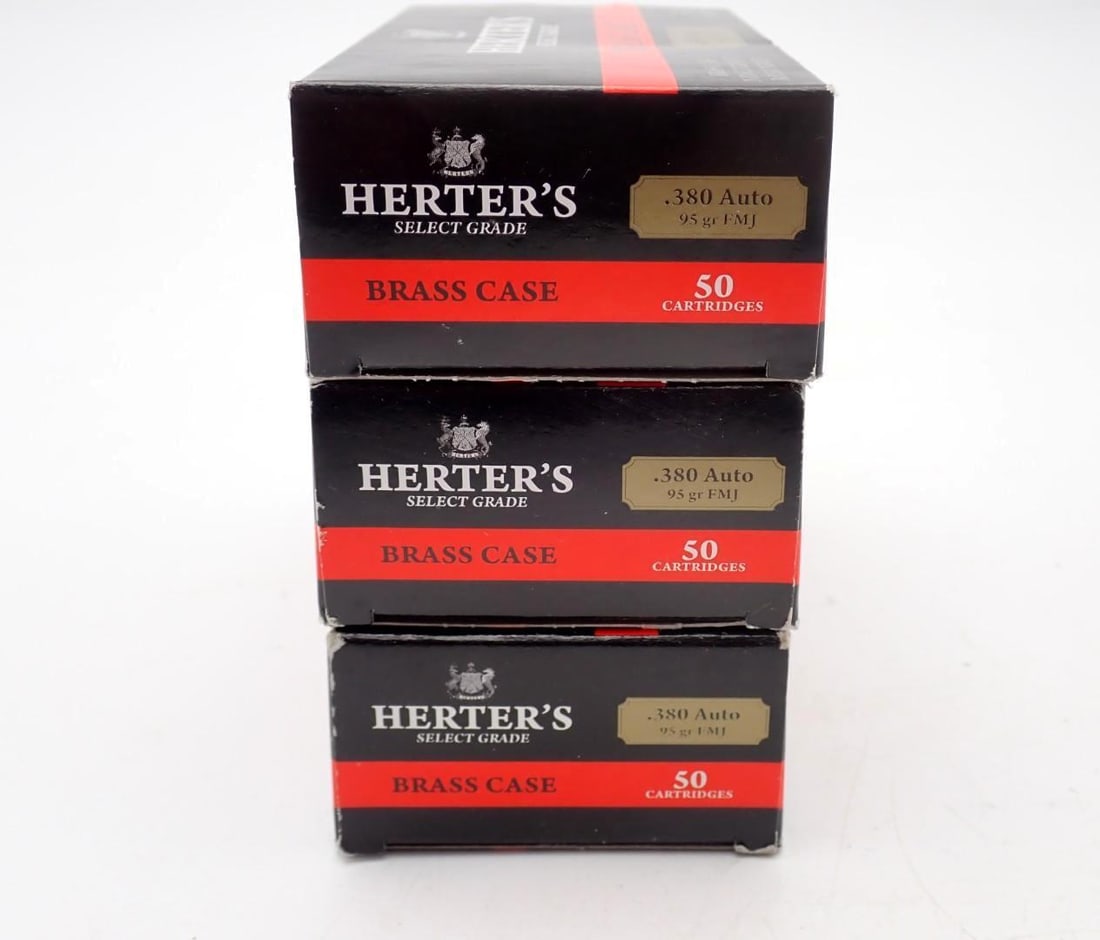 (3) Boxes of Herters .380 Auto Cartridges - 2