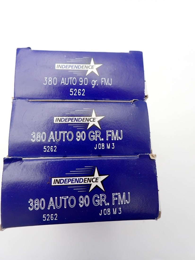 (3) Boxes of Independence .380 Auto Cartridges - 2