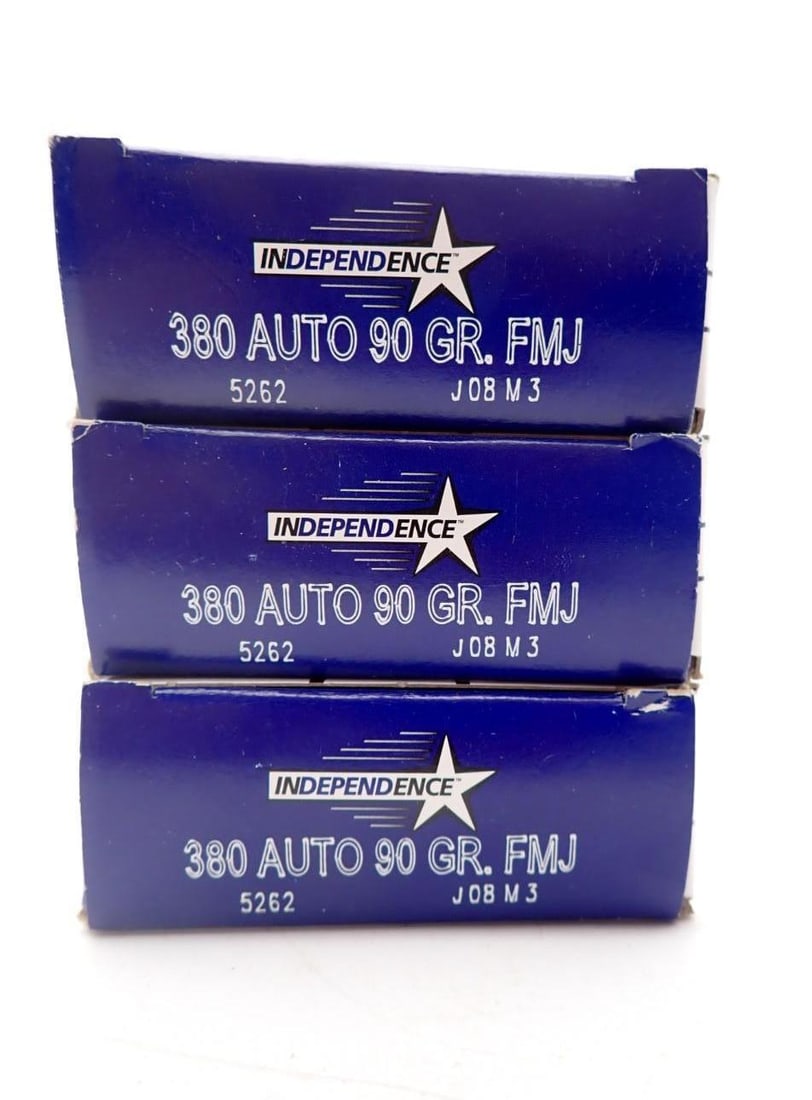 (3) Boxes of Independence .380 Auto Cartridges - 2