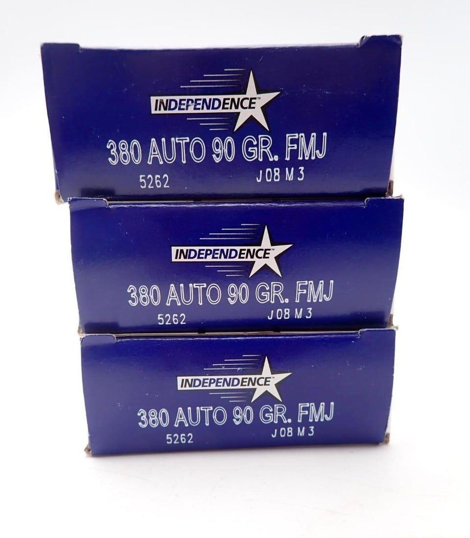 (3) Boxes of Independence .380 Auto Cartridges - 2