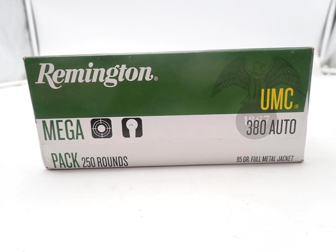 (1) Mega Pack of Remington .380 Auto Cartridges - 2