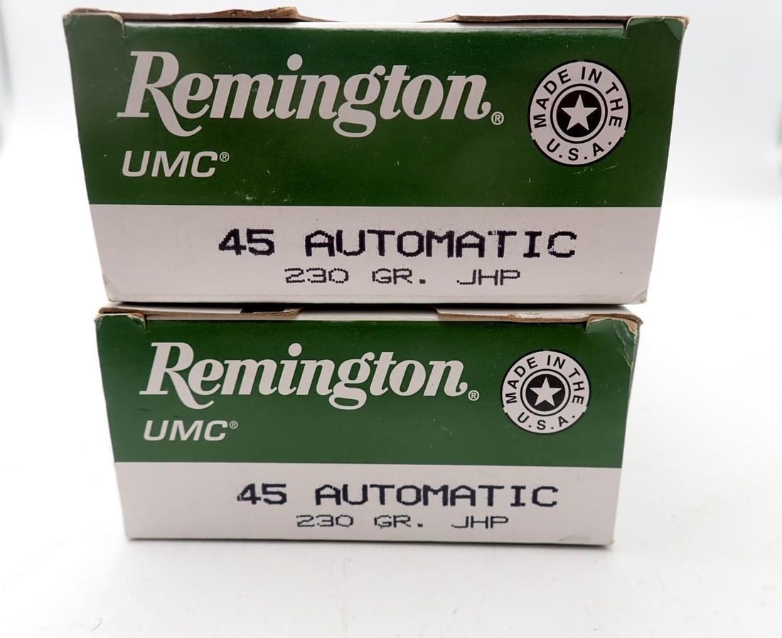 (2) Boxes of Remington .45 Auto JHP Cartridges - 2