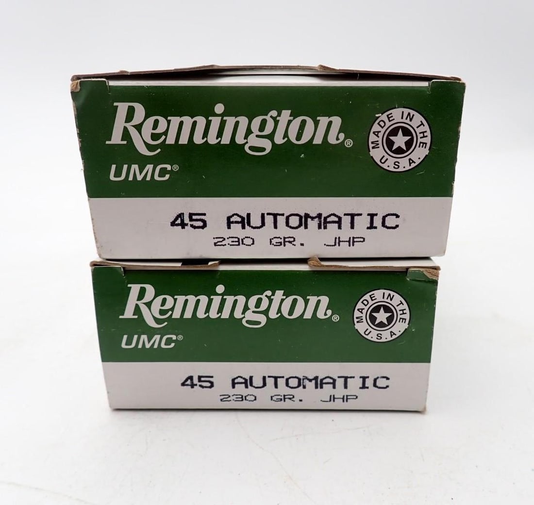 (2) Boxes of Remington .45 Auto JHP Cartridges - 2