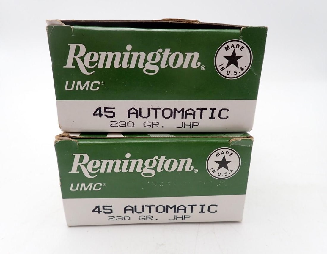 (2) Boxes of Remington .45 Auto JHP Cartridges - 2