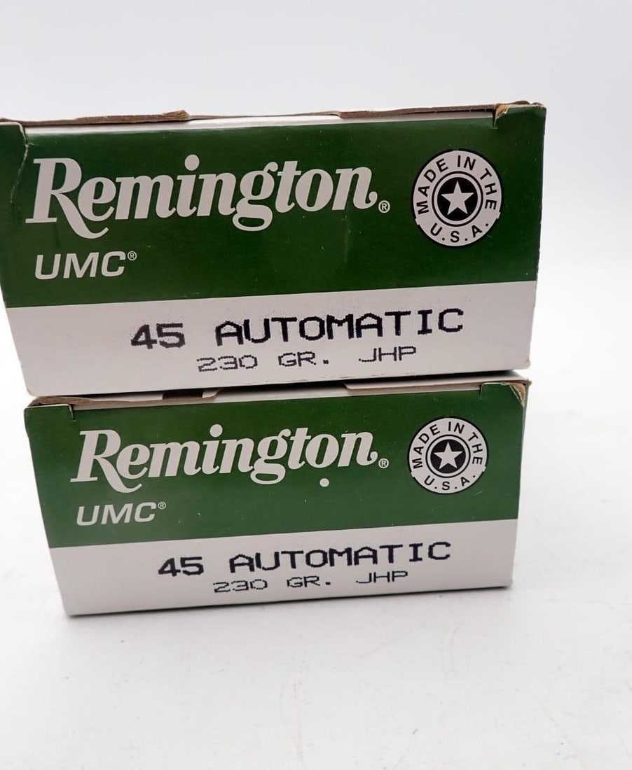 (2) Boxes of Remington .45 Auto JHP Cartridges - 2