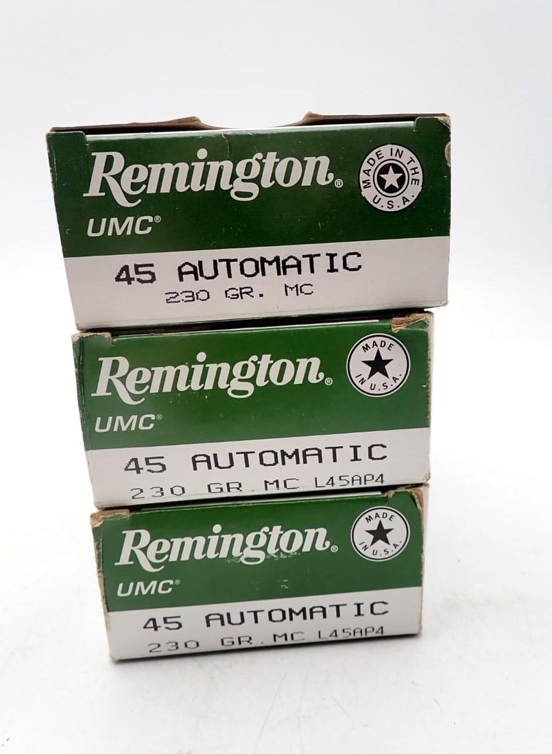 (3) Boxes of Remington .45 Auto Cartridges - 2