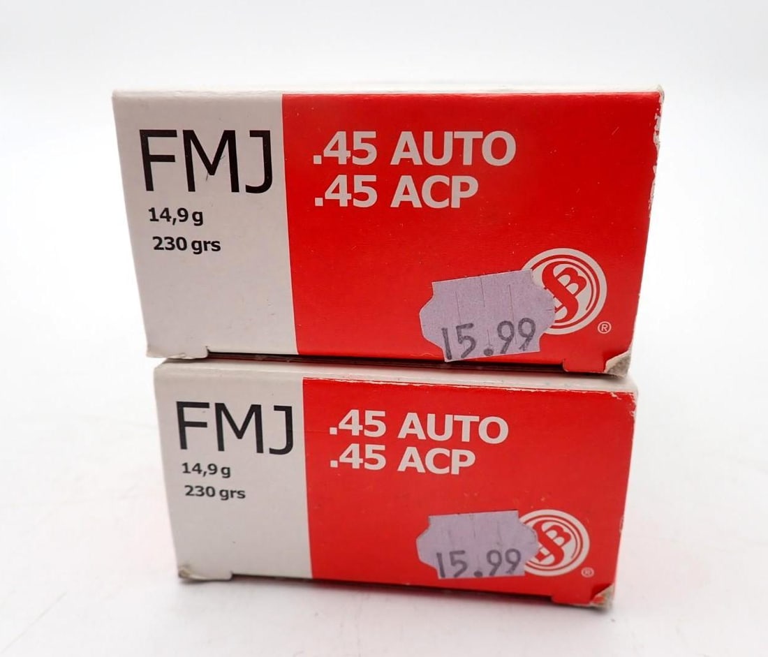 (2) Boxes of Sellier & Bellot .45 Auto Cartridges - 2