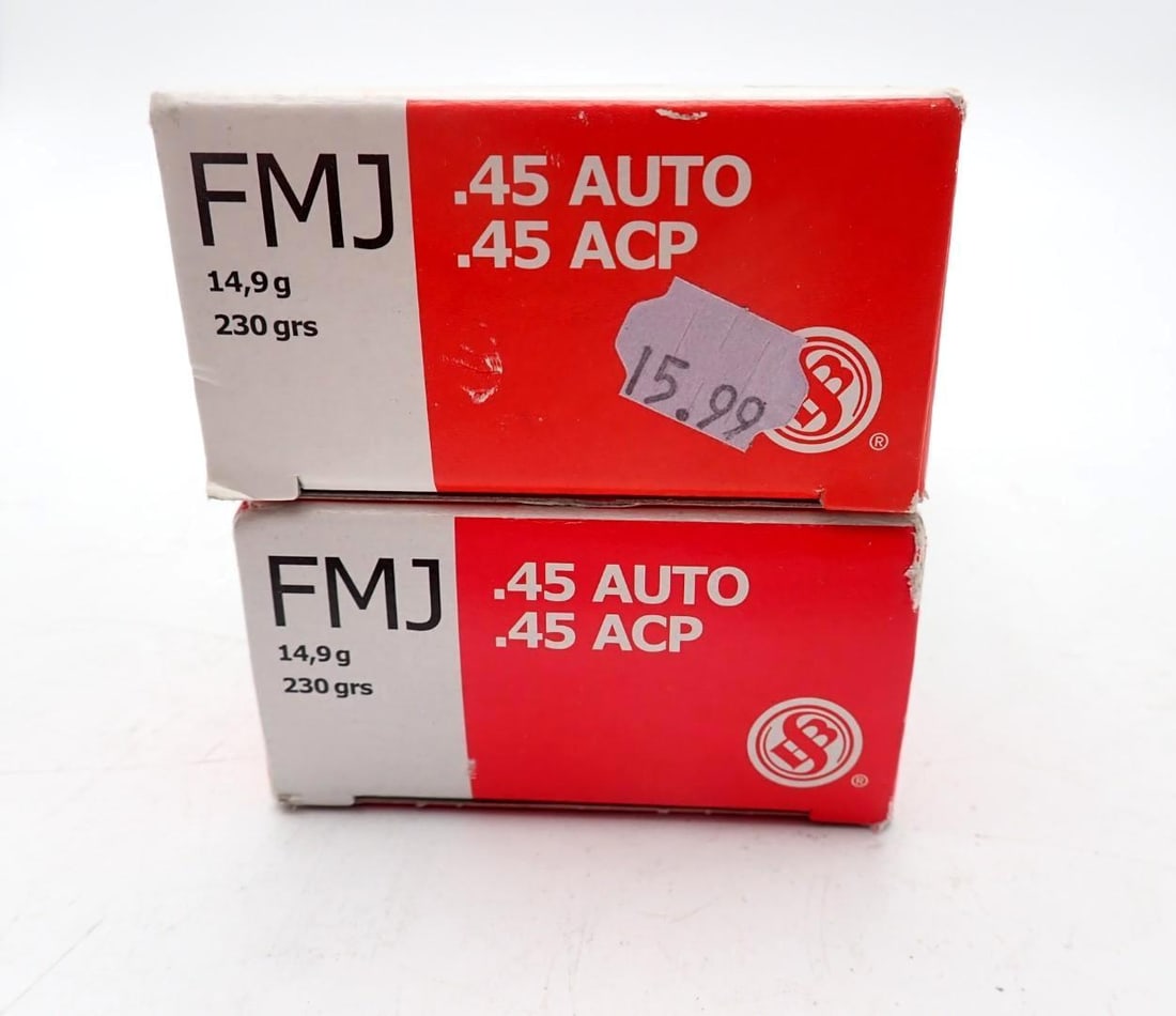 (2) Boxes of Sellier & Bellot .45 Auto Cartridges - 2