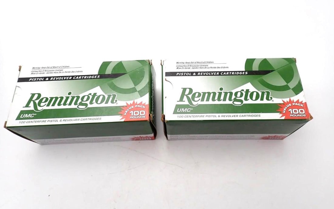 (2) 100 Round Boxes of Remington .45 Auto Cartridges: (2) 100 Round Boxes of Remington .45 Auto Cartridges