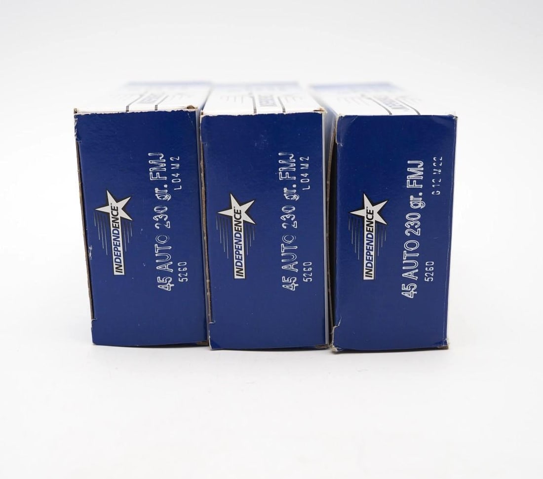 (3) Boxes of Independence .45 Auto Cartridges - 2