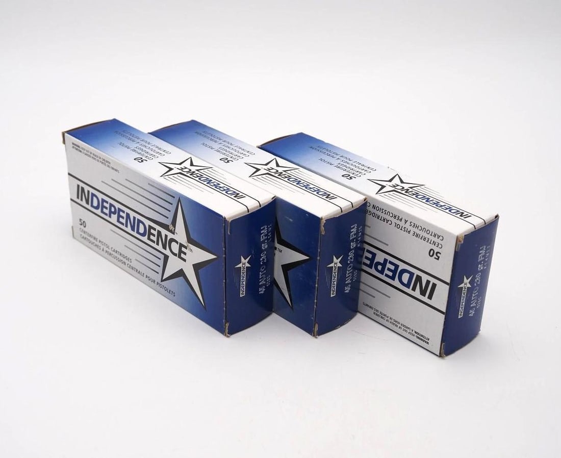 (3) Boxes of Independence .45 Auto Cartridges (1 of 2)