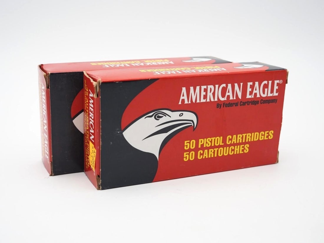 (2) Boxes of American Eagle .45 Auto Cartridges (1 of 2)